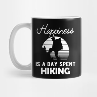 Hiker - Happiness is a day spent hiking Mug